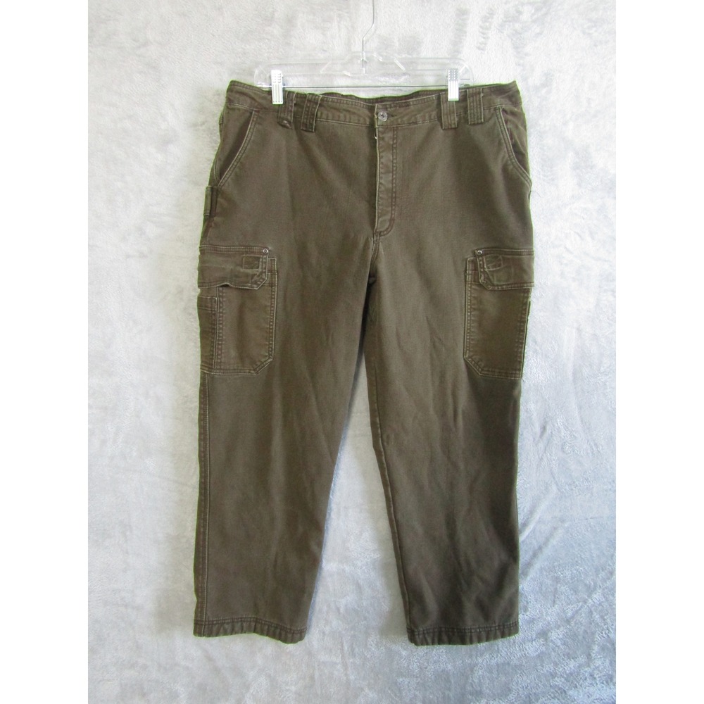 CARHARTT Men Brown Canvas Cargo Pants Relaxed Fit Utility Workwear Size 40x30
